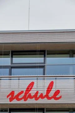 School building facade Foto stock