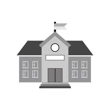 School building icon. Education learning and study theme. Stock Illustration
