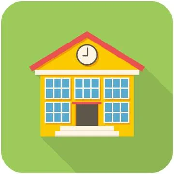 School building icon Stock Illustration