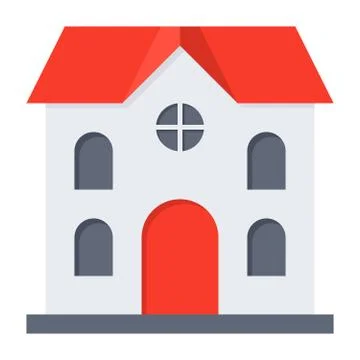 School Building Icon Stock Illustration
