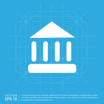School Building Icon Ilustración de archivo