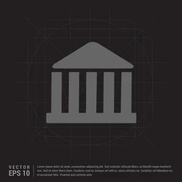 School Building Icon Ilustración de archivo