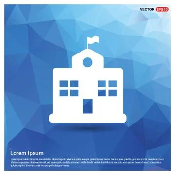 School Building icon Ilustración de archivo