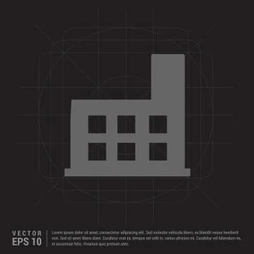 School Building Icon Ilustración de archivo