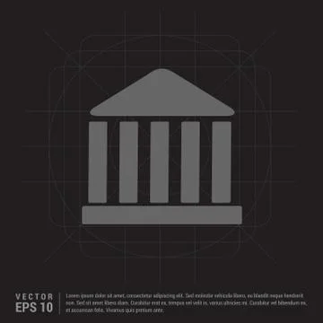 School Building Icon Ilustración de archivo