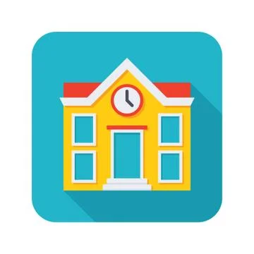 School building icon Stock Illustration