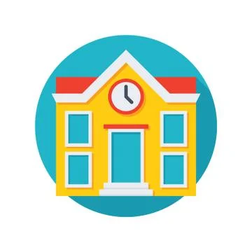 School building icon Stock Illustration