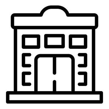School building icon outline vector. Children education Ilustración de archivo