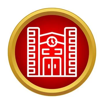 School building icon representing education and learning Stock Illustration