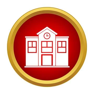 School building icon representing education and learning Stock Illustration