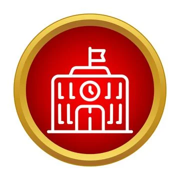 School building icon representing education and learning Ilustración de archivo