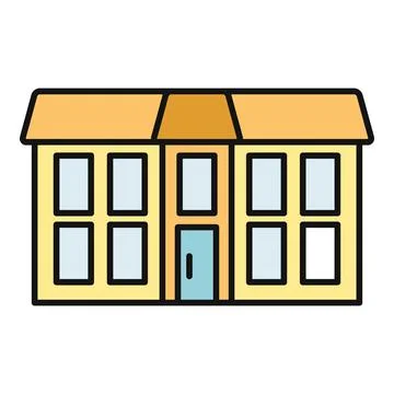 School building icon representing education and learning Ilustración de archivo