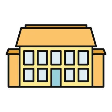 School building icon representing education and learning Stockillustratie