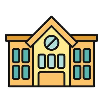 School building icon representing education and learning Ilustración de archivo
