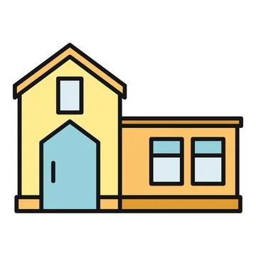 School building icon representing education and academy Ilustración de archivo