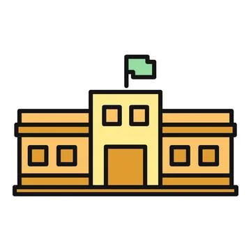 School building icon representing education and learning Stock Illustration