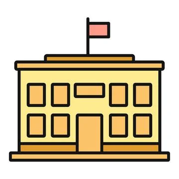 School building icon representing education and learning Stock Illustration