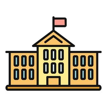 School building icon representing education and learning Ilustración de archivo