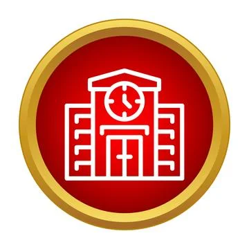 School building icon representing education and learning イラスト素材