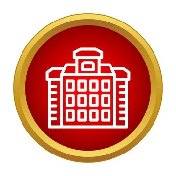 School building icon representing education and university campus Stock Illustration