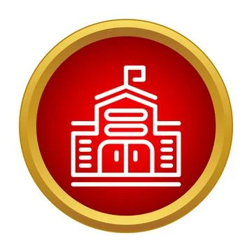 School building icon representing education and learning イラスト素材