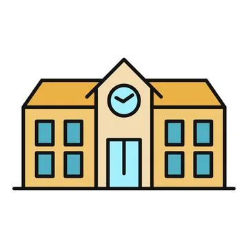 School building icon representing education and learning institution Ilustração Stock