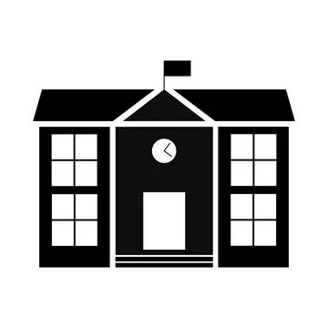 School building icon. vector illustration. Ilustración de archivo