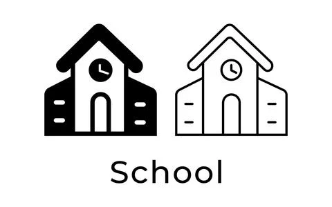 School building icon vector illustration. Stock Illustration