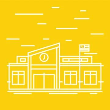 School building Ilustración de archivo