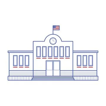 School building Stock-Illustration