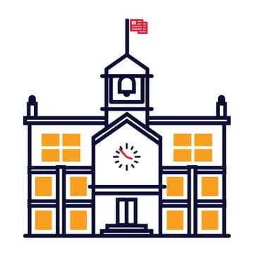 School building Ilustración de archivo
