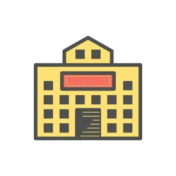 School Building Ilustración de archivo