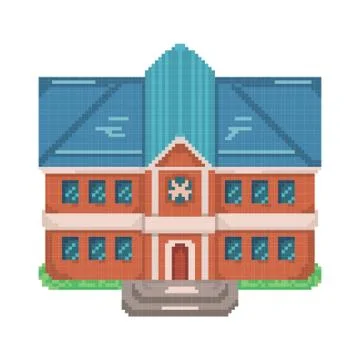 School building Ilustración de archivo