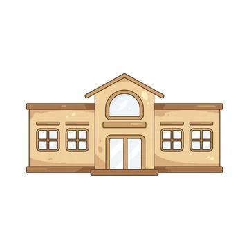 School building Stock Illustration