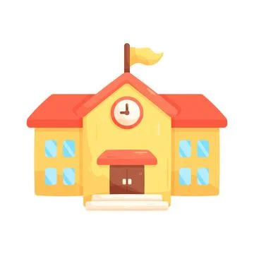 School building Stock Illustration
