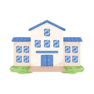 School building Stock Illustration