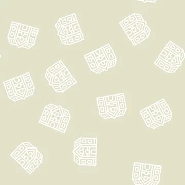 School building line vector seamless pattern 스톡 일러스트