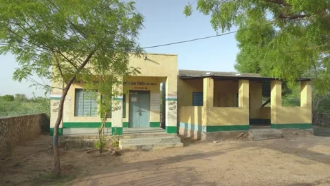 School Building with Pillar Corridor Stock Footage 325090358