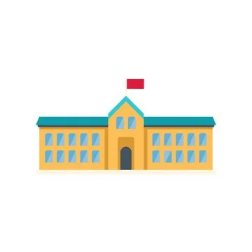 School building representing education and learning concepts Ilustración de archivo