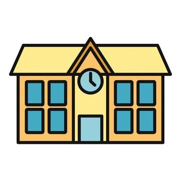 School building representing education and learning concept Ilustración de archivo