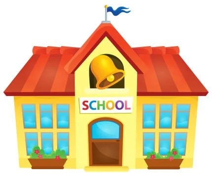 School building theme image - eps10 vector illustration. Ilustración de archivo