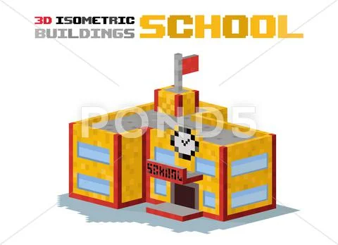 School building vector illustration Stock Illustration