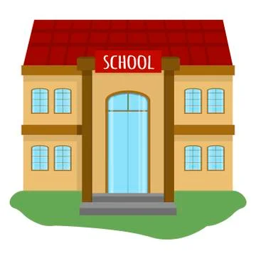 School building vector illustration Stock Illustration