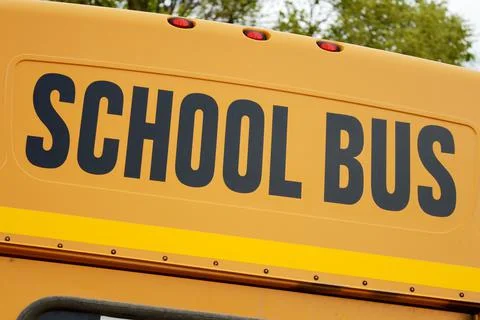 School Bus Backend Stock Photos