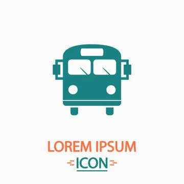 School Bus computer symbol Stock Illustration