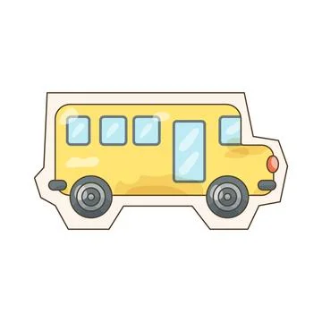 School bus cutout Stock Illustration