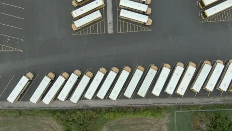 School bus depot Stock Footage 113978721