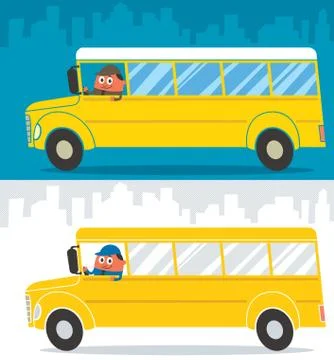 School Bus Driver Stock Illustration