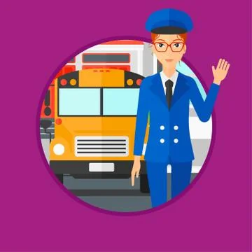School bus driver. Stock Illustration