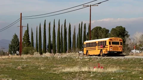 School Bus Driving Away 動画素材 47407812